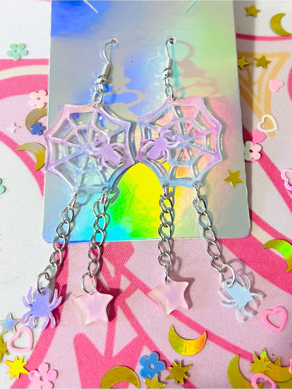 Halloween Spiderweb Earrings